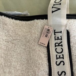 Victoria's Secret White Fleece Bag